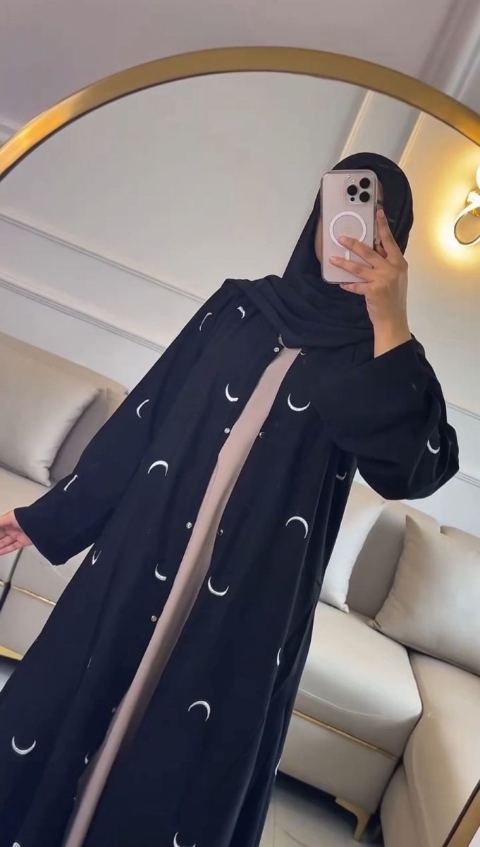 CHAND EMBROIDERY ABAYA WITH STOLLER - Libas Lounge