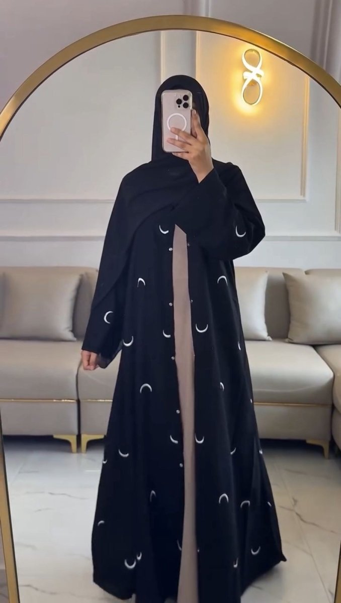CHAND EMBROIDERY ABAYA WITH STOLLER - Libas Lounge