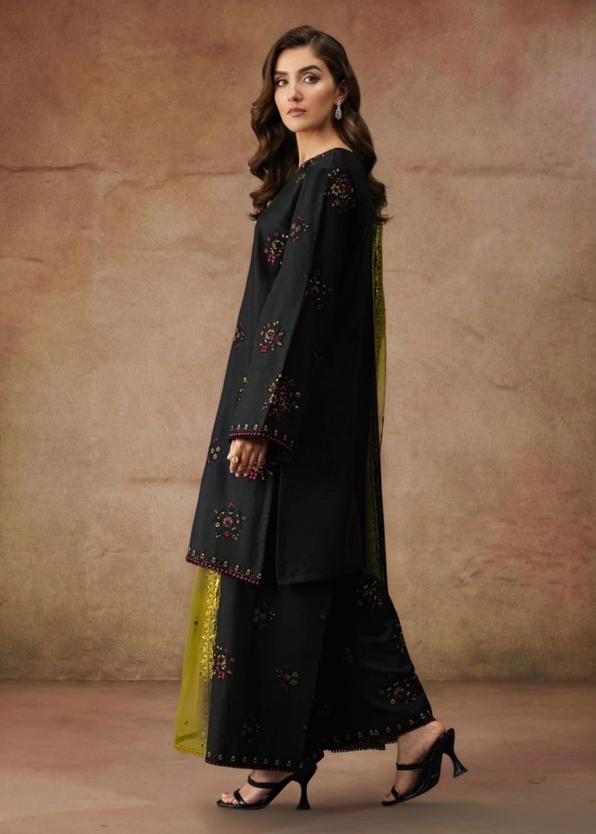 Sehar Premium Embroidered Cotton 3PC Suit - Libas Lounge