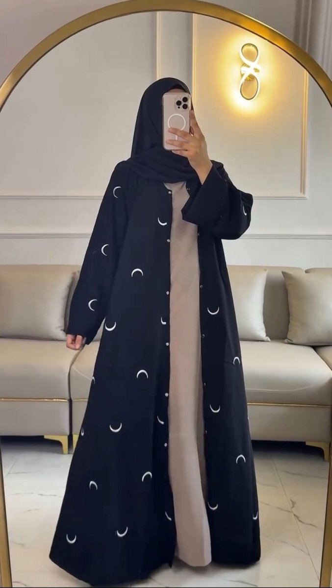 CHAND EMBROIDERY ABAYA WITH STOLLER - Libas Lounge