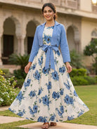 Digital Printed long Maxi with Cotton Koti 2PCs - Libas Lounge