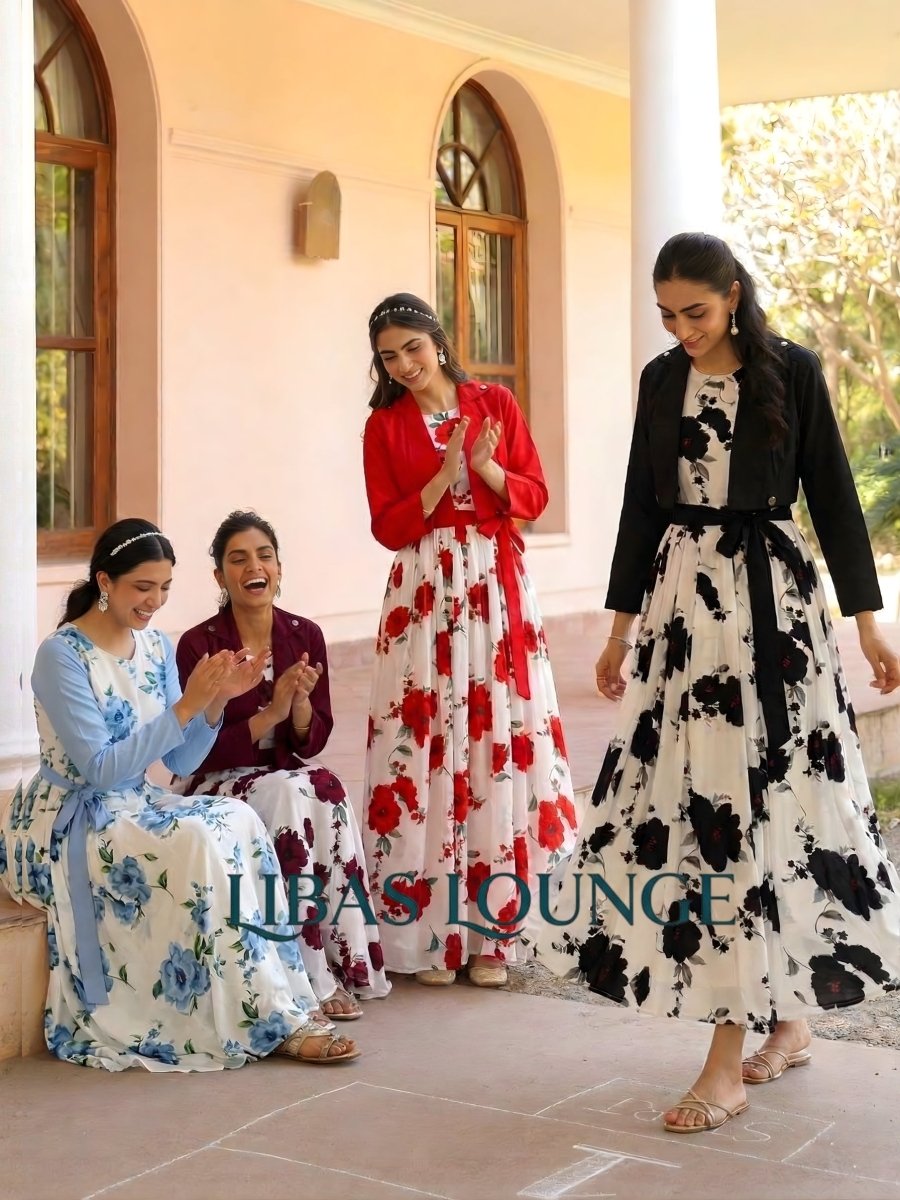 Digital Printed long Maxi with Cotton Koti 2PCs - Libas Lounge