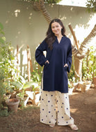 Heart Printed Flapper with V - Neck Short Style Shirt - Libas Lounge