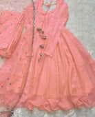 Long Sleeves Maxi With Lace Dupatta 3PCs - Libas Lounge