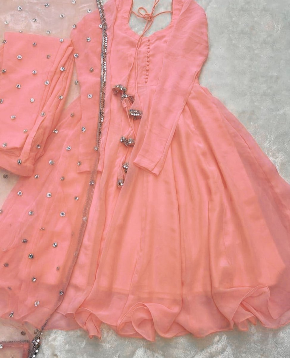 Long Sleeves Maxi With Lace Dupatta 3PCs - Libas Lounge