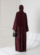 Moon 🌙 Embroidered Abaya with stoller 2PC - Libas Lounge