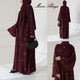 Moon 🌙 Embroidered Abaya with stoller 2PC - Libas Lounge