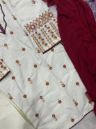 Noor e Riwayat 3PCS With Chaffon Dupatta - Libas Lounge