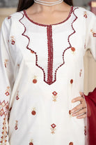 Noor e Riwayat 3PCS With Chaffon Dupatta - Libas Lounge