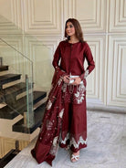 Noor - e - Zari Embroidered 3PC Ensemble - Libas Lounge
