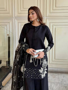Noor - e - Zari Embroidered 3PC Ensemble - Libas Lounge