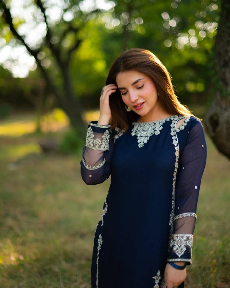Tabeer Embroidered Chiffon 3PC Suit - Libas Lounge