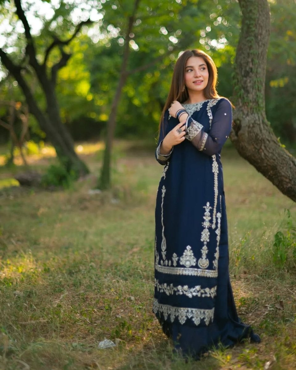 Tabeer Embroidered Chiffon 3PC Suit - Libas Lounge